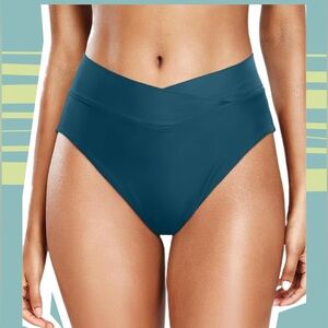 Aerie Teal High Waist Bikini bottom